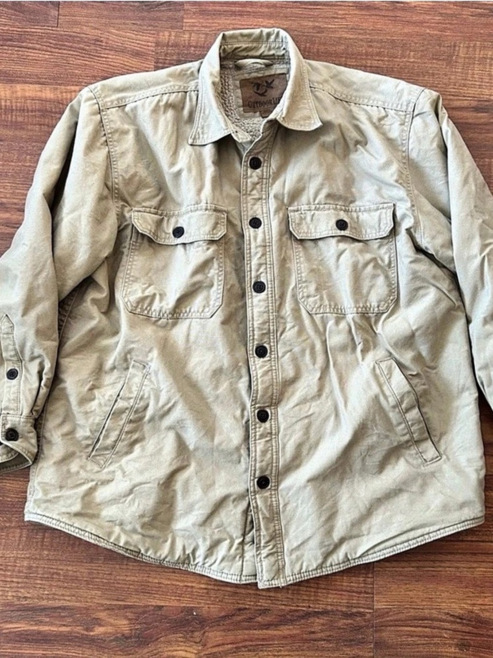 Outdoor Life Men's Beige Lightweight Shirt Jacket